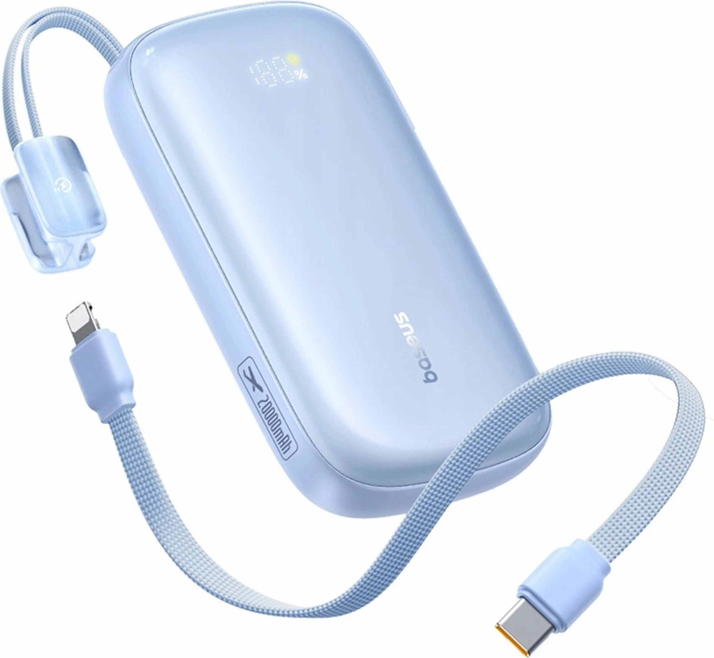 Powerbank Baseus EnerFill FC21 Qpow 3 Ultra 20000mAh 22.5W me ekran, Blu