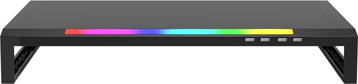 Stand monitori Marvo DZ-01 me RGB, 4x USB hub, 520×198×80 mm, i zi