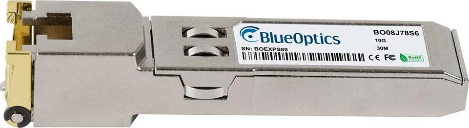 Modul transiver SFP+ BlueOptics SFP-CO10-MG, 10GBASE-T RJ45, 30m, alumini