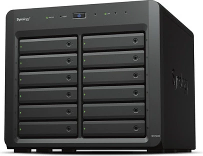 Njësi zgjerimi NAS Synology DX1222, 12 vende, e zezë