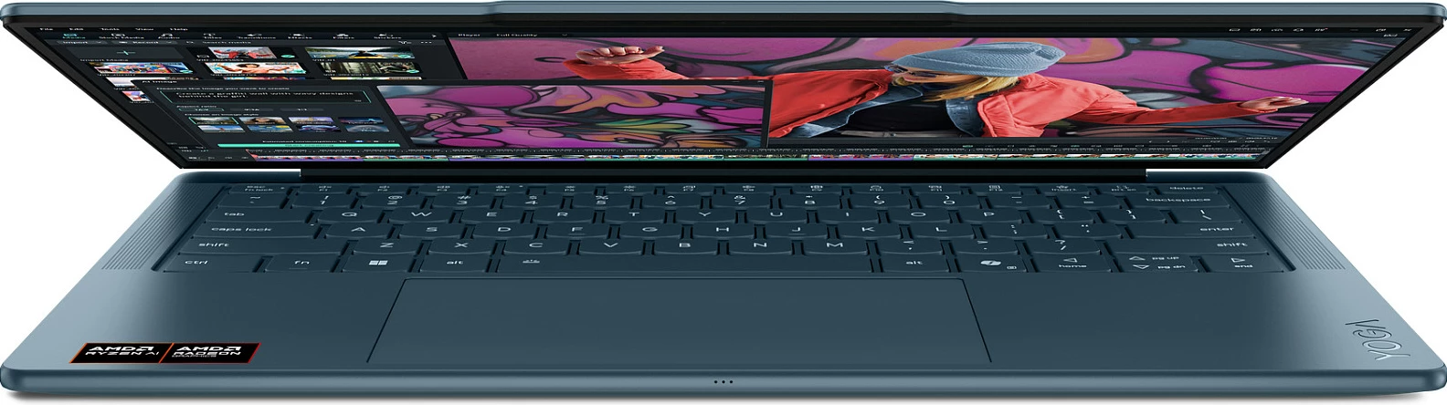 Laptop Lenovo Yoga Slim 7, Ryzen AI 7 350, 16GB RAM, 512GB SSD, 14" 2.8K, Windows 11 Home, Tidal Teal