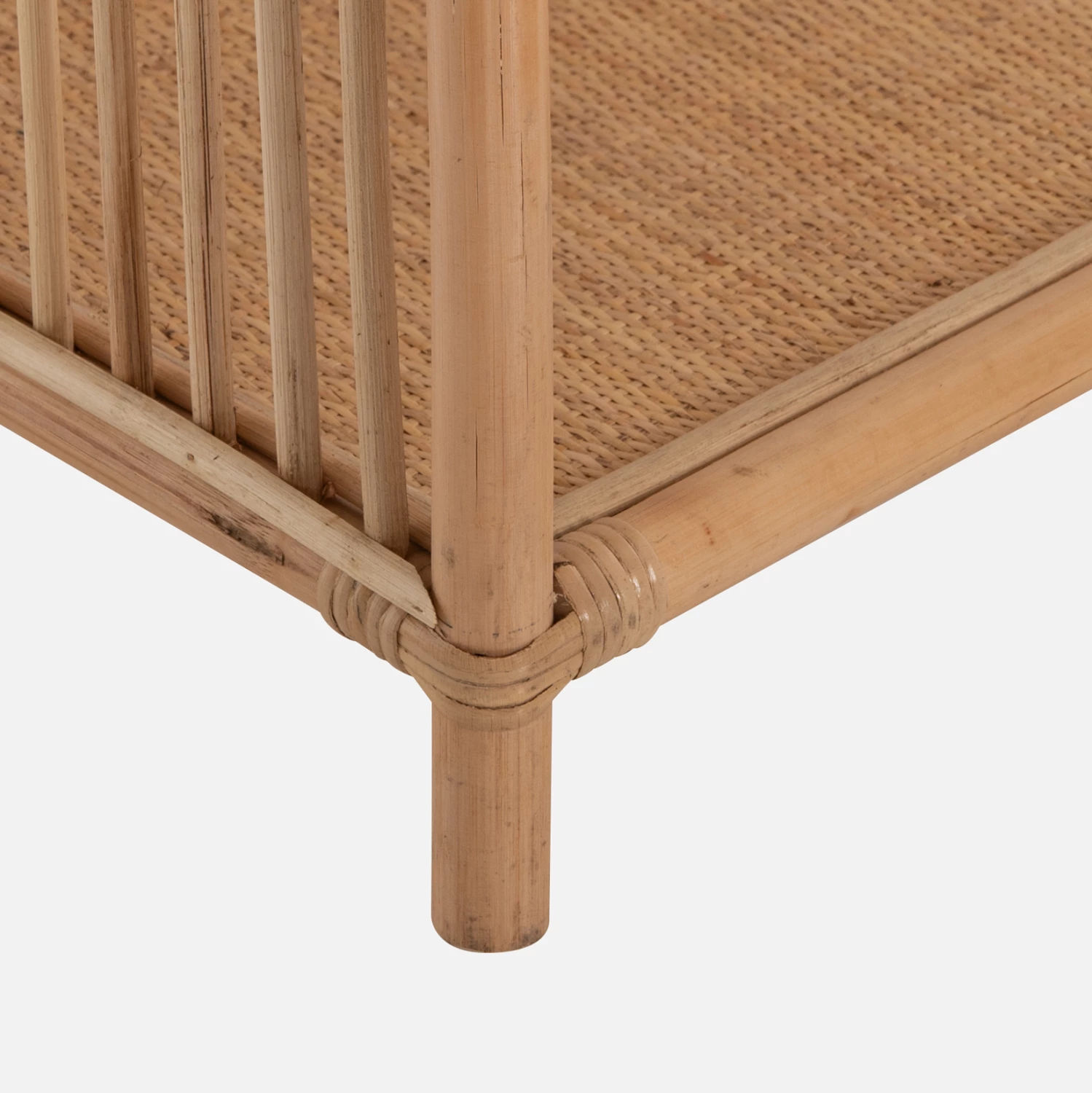 Raft librash FH9552 prej ratanit natyral, ngjyrë natyrale, 80x40x182H cm