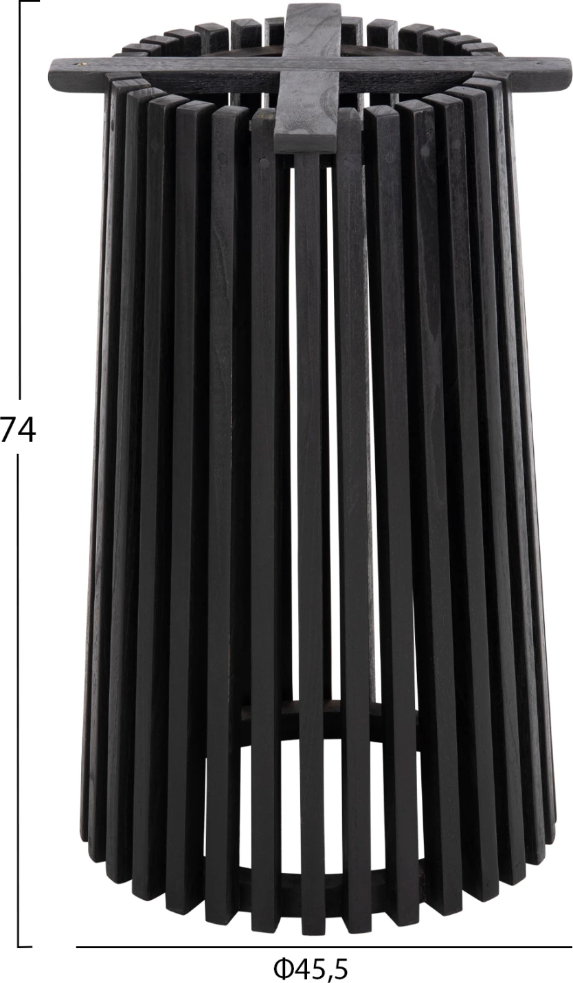 Baza e rrumbullakët për tavolinë FRANTZ FH9459.12, dru Mindi, ngjyrë e zezë, Φ60x74H cm