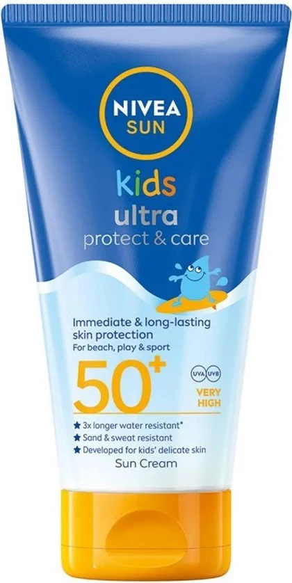 Balsam mbrojtës për trup për fëmijë Nivea Sun Kids Ultra Protect & Care SPF50+, 150ml