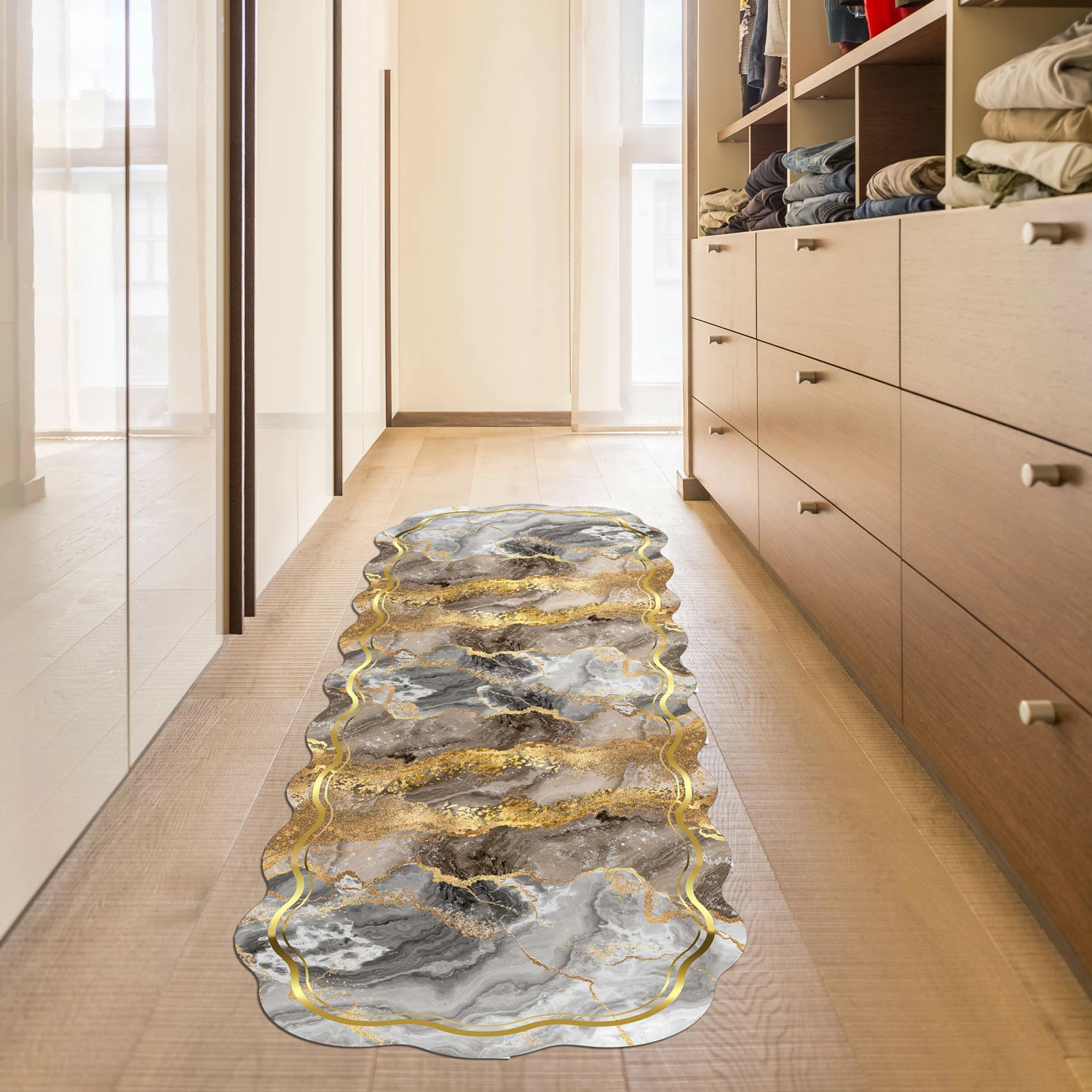 Qilim Conceptum Hypnose, 120x180cm, ngjyrë mink, gri, ari, Aln600184Bj06