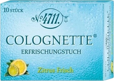 Peceta të lagura me Eau de Cologne 4711 Colognette Lemon, 10 copë