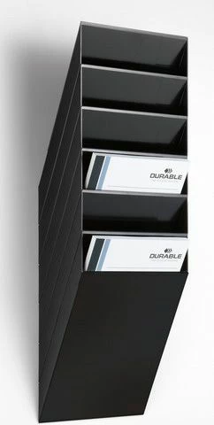 Raft muri për dokumente Durable FLEXIBOXX DOK.A, 6 ndarje A4, i zi (1709760060)