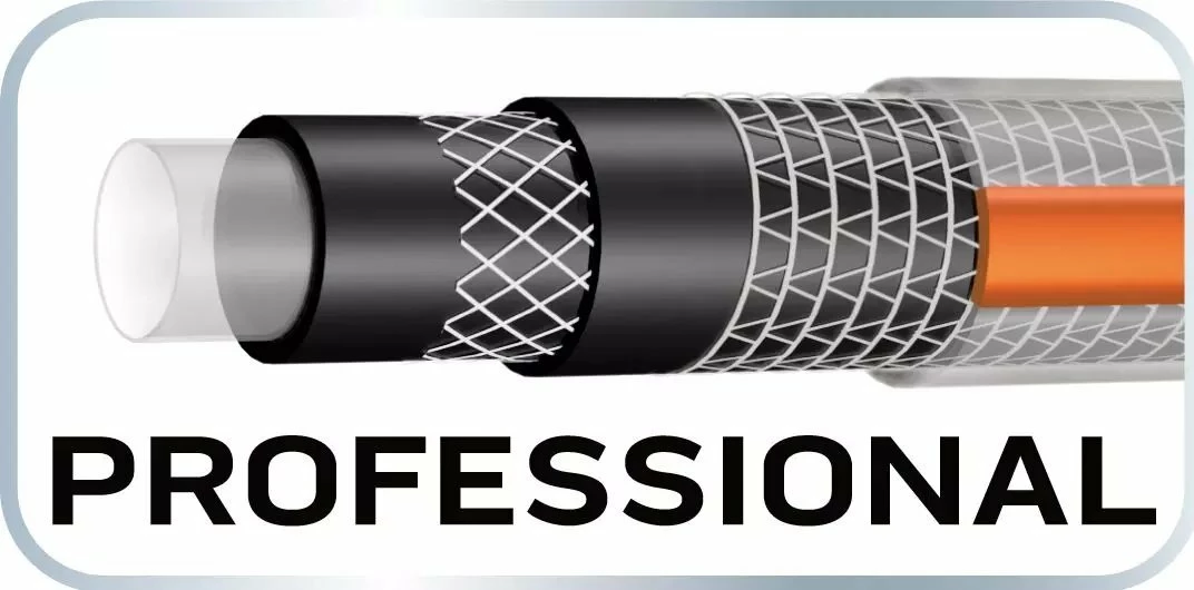 Zorrë kopshti Neo Professional 15-841 1/2" 30 m 6-shtresore, e zezë/portokalli