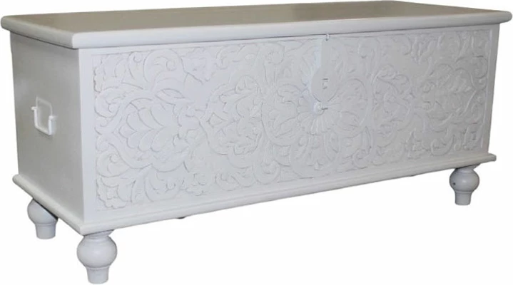 Arkë dekorative JASMIN, ngjyrë e bardhë, 115x44x50cm