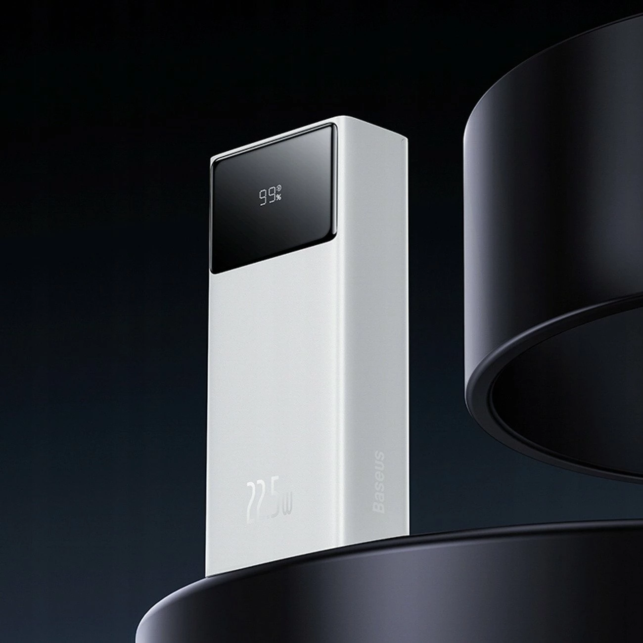 Powerbank Baseus EnerFill FP41 30000mAh 22.5W me display, e bardhë