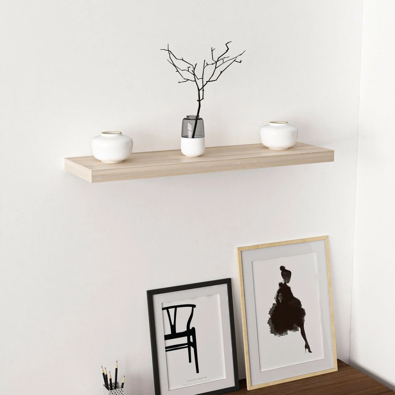 Raft muri Skye Decor, ngjyrë Sonomo, 80 cm