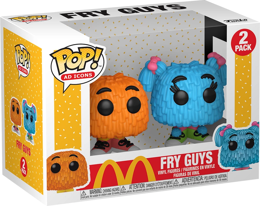 Figurinë koleksionuese Funko Pop! Ad Icons McDonald's Fry Guy 2PK, set 2 copë, portokalli/blu
