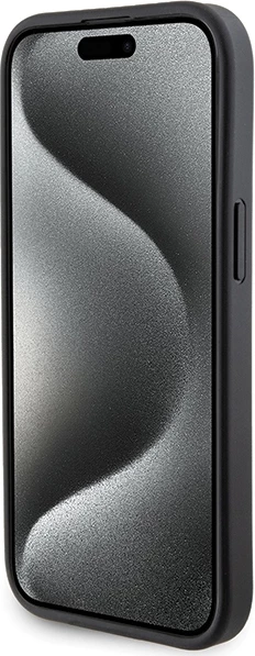 Mbështjellës Karl Lagerfeld Gripstand Saffiano Karl&Choupette Pins për iPhone 15 Plus / 14 Plus, i zi