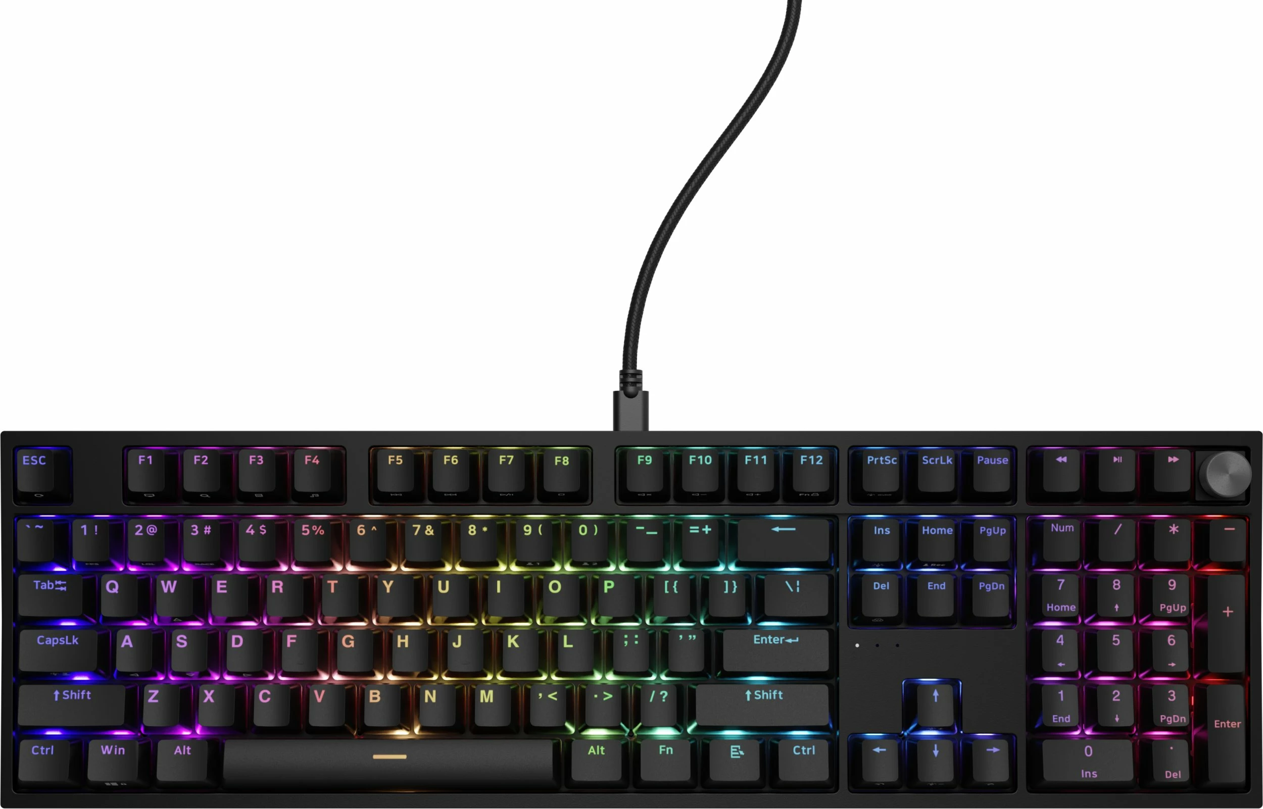 Tastierë mekanike gaming GENESIS Thor 404 NKG-2297, Gateron Yellow Pro, 100% full-size, RGB, USB, US layout, e zezë