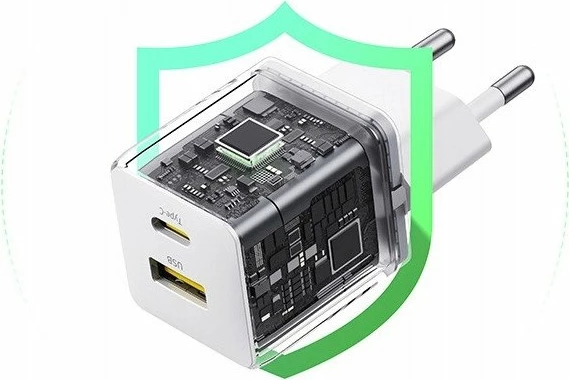 Karikues rrjeti Baseus Palm BSU9054 20W PD3.0/QC3.0 1x USB-A 1x USB-C 3A, i bardhë