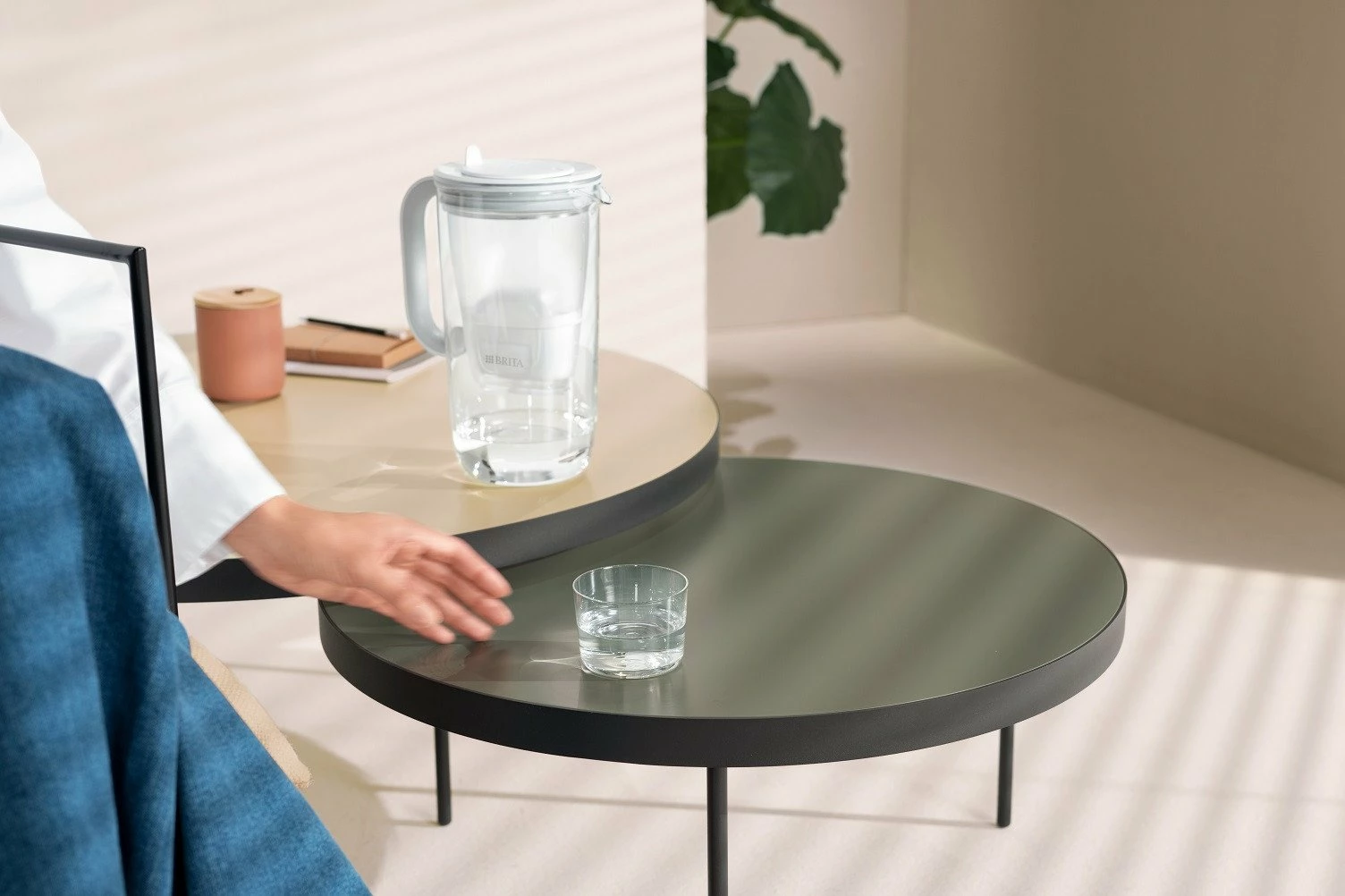 Kanicë filtruese uji Brita Glass 2.5L, me 1 fishek Maxtra Pro Pure Performance, gri