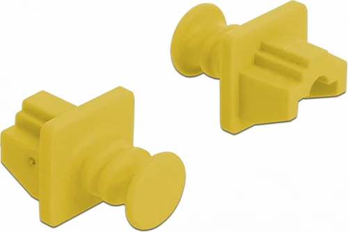 Kapak anti-pluhur DeLOCK 86511 për portë RJ-45, set 10 copë, i verdhë