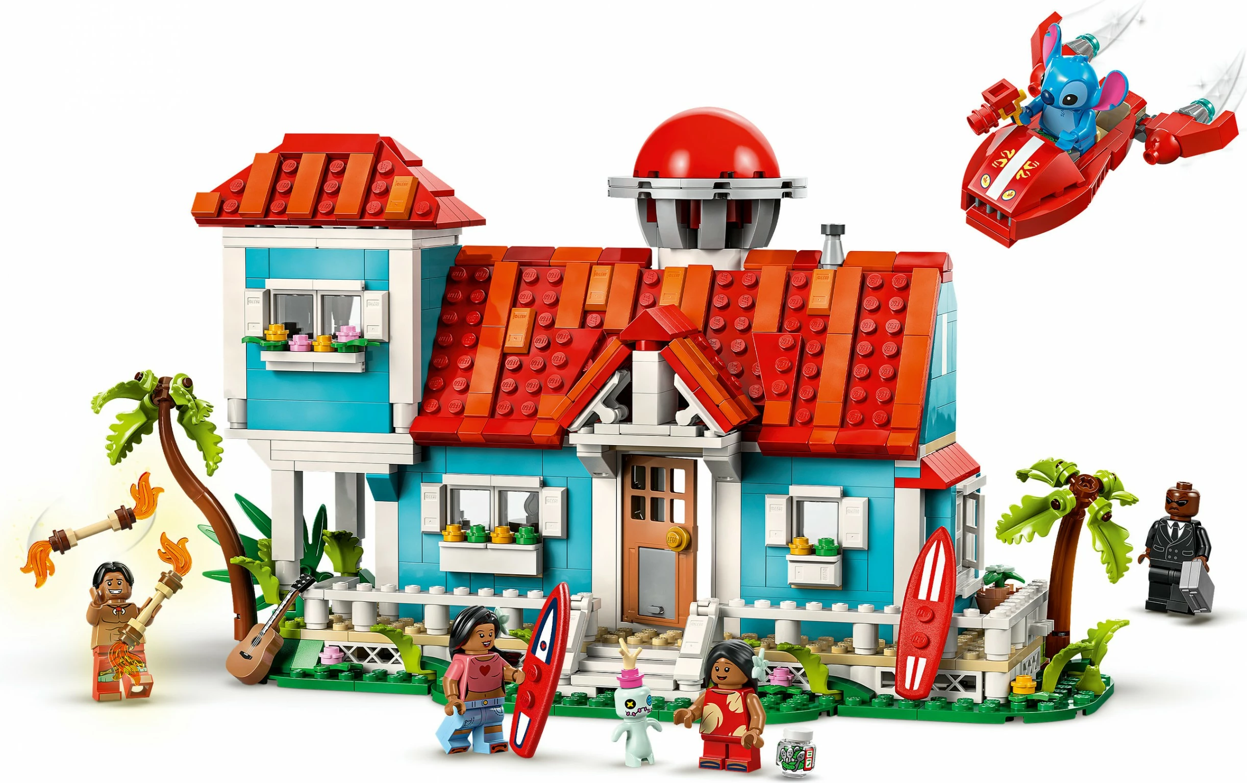 Set ndërtimi LEGO Lilo dhe Stitch Beach House, 834 copë, plastikë, shumëngjyrësh