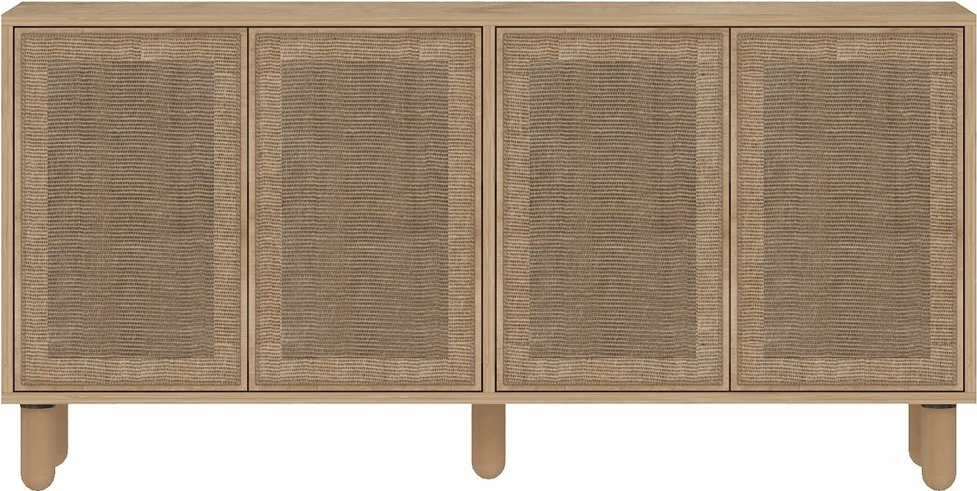 Konsol Leıla, ngjyrë Sapphire Oak, Skye Decor