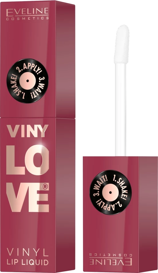 Buzëkuq i lëngshëm Eveline Cosmetics VinyLove Long-lasting Vinyl Effect 09 Hotty për femra, 4ml