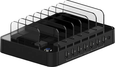 Stacion karikimi USB ROLINE USB Ladestation, 7 porta, i zi