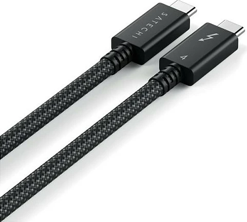 Kabllo Satechi Thunderbolt 4 Pro, USB‑C në USB‑C, 1m, 40Gbps, 240W, e zezë