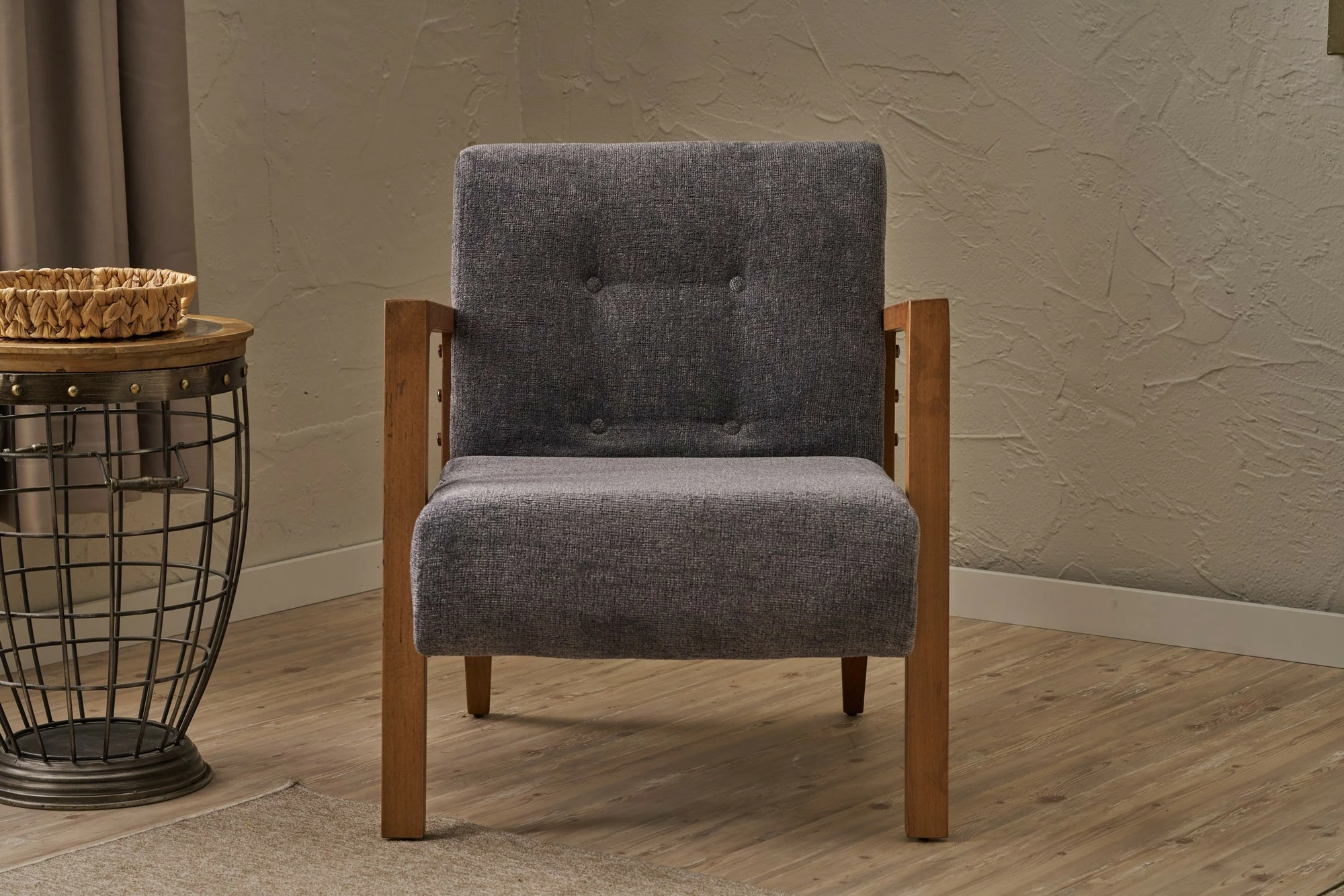 Karrige Wing Atelier del Sofa, Kemer, ngjyrë gri