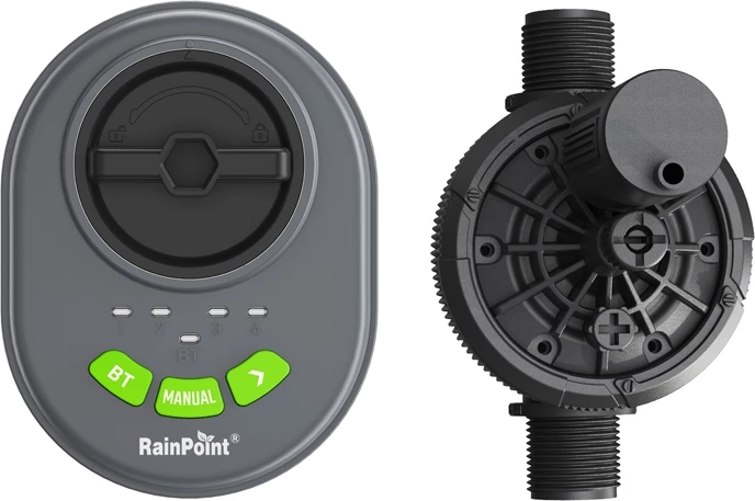 Kontrollues ujitje RainPoint HIC406B, 4 zona, me aplikacion, Bluetooth, Gri