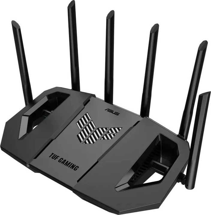 router gaming Asus TUF Gaming BE9400 tri-band WiFi 7 9400 Mbps 4x 2.5G porte USB 3.2 AiMesh 6 antena, e zezë
