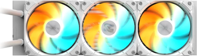 Sistem ftohje me ujë për CPU, GIGABYTE GME 360 ICE, radiator 360mm, 3x120mm ARGB, për Intel/AMD, i bardhë