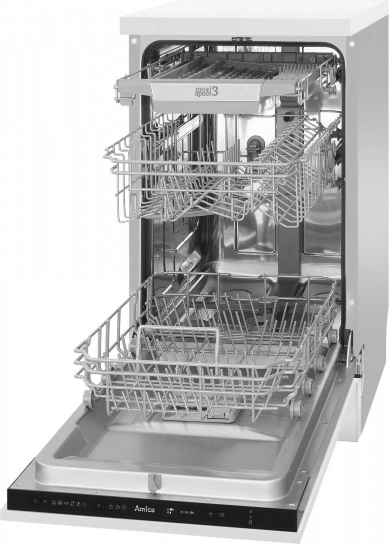 Enëlarëse e integruar Amica DIM42E6EBqO 45 cm 10 sete 6 programe 47 dB klasë energjie E shportë e tretë