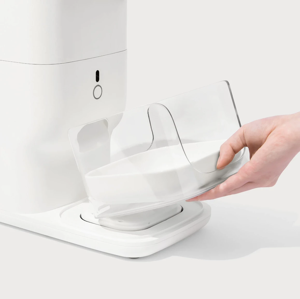 Dispenser smart ushqimi për mace Catlink Fresh 2 Luxury 4L Wi‑Fi, i bardhë, set