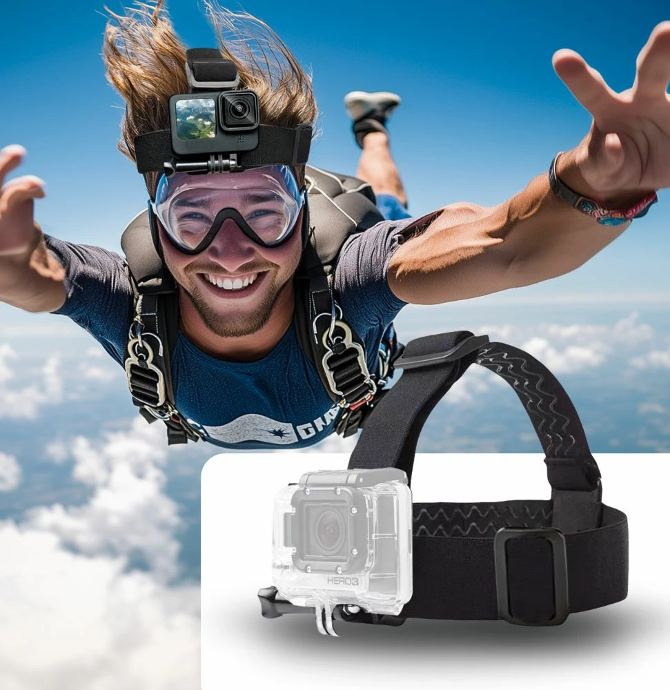 Mbajtës koke Tech-Protect GA100 për GoPro/DJI, i zi 8