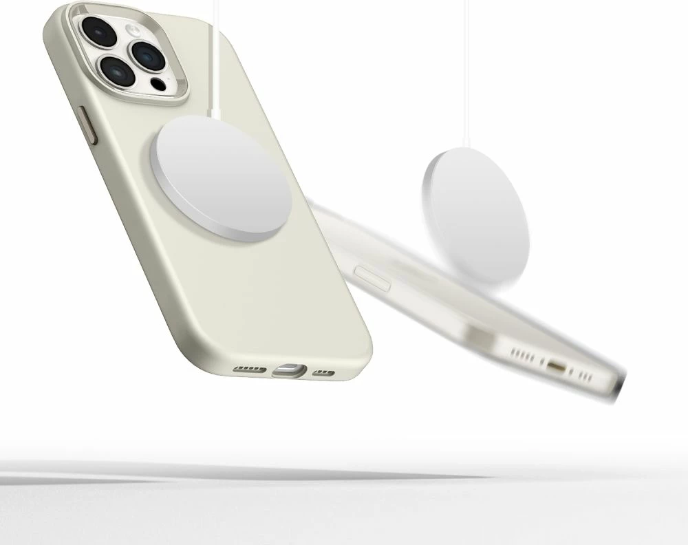 Mbështjellës Tech-Protect Silicone PU MagSafe për iPhone 15 Pro Max, Bezhë