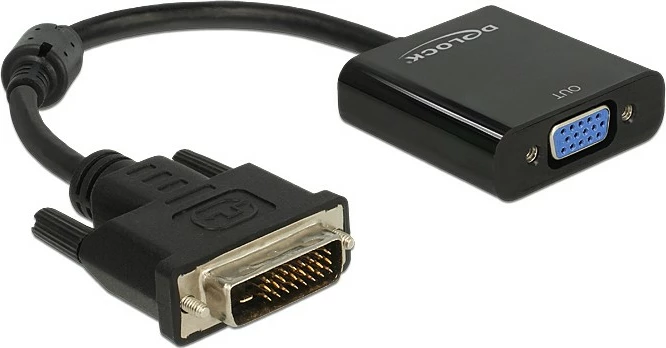 Adapter kabllo DeLOCK DVI-D në VGA, 0.16m, 1920x1200, zi