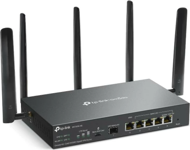 Router, TP-Link ER706W-4G 2.5Gbps 4G LTE Wi‑Fi me SFP, 4 antena
