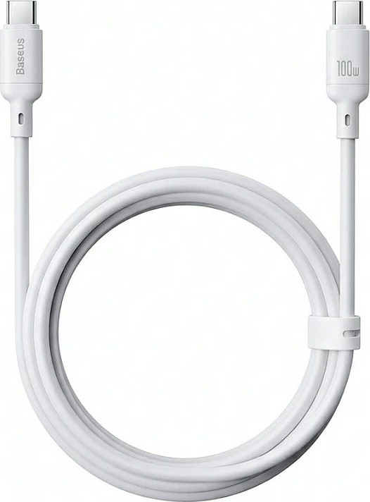 Kabllo karikimi Baseus Silky Series USB-C 100W 2m, e bardhë