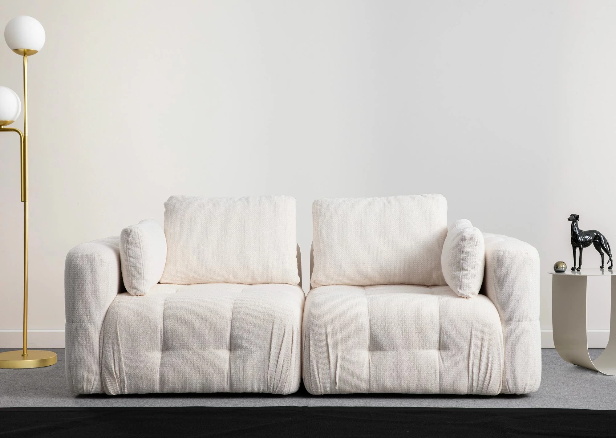 Divan dy-vendësh Atelier del Sofa, Amaris, i bardhë