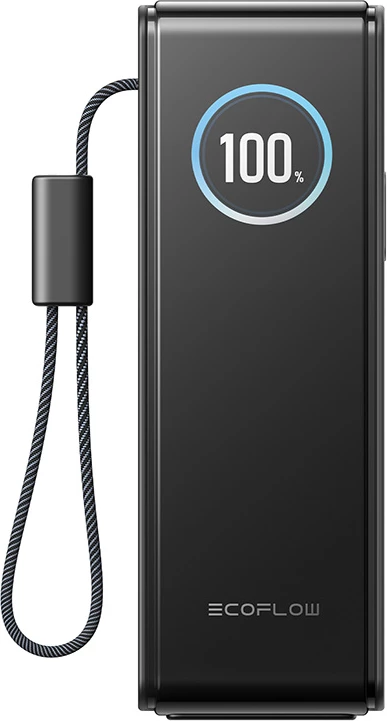 Powerbank EcoFlow RAPID 25000mAh, 170W me kabllo të integruara, Argjendtë