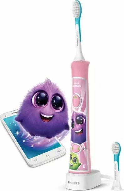 Furçë dhëmbësh elektrike sonike Philips Sonicare For Kids HX6352/42, 2 moda, 2 koka, rozë