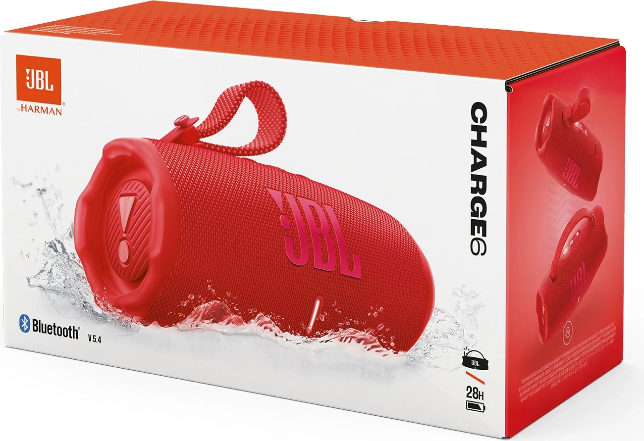Altoparlant JBL Charge 6 Bluetooth 5.1 30W IP67 Power Bank PartyBoost, i kuq