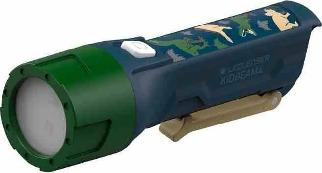 Llambë dore Ledlenser Kidbeam4 LED, 2x AAA, 4 ngjyra, e gjelbër