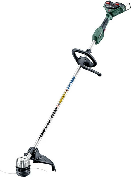 Trimer bari me bateri Metabo FSD 36-18 LTX BL 40, 18 V, 6000 RPM, dorezë D-loop, i gjelbër