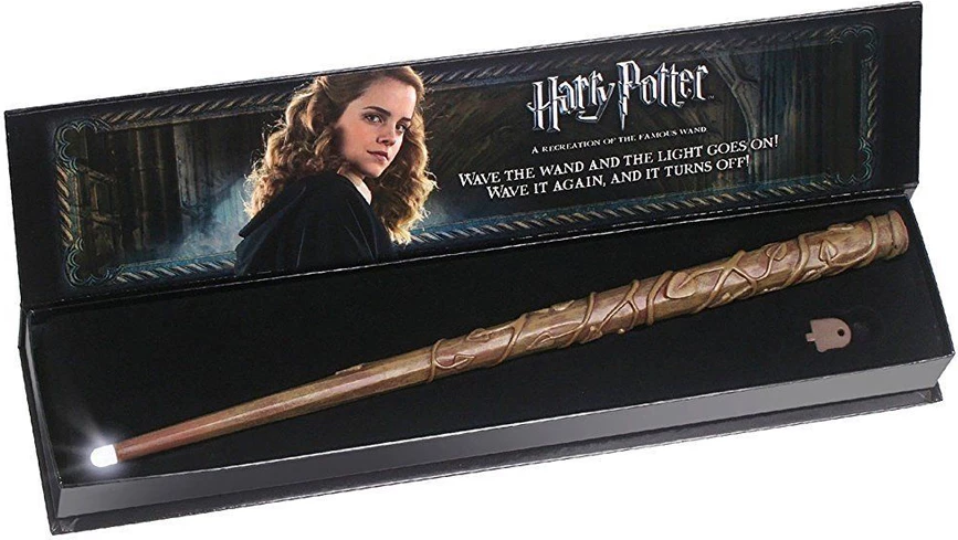 Shkop magjik NOBLE COLLECTION Hermione Granger Illuminating Wand, ndriçues, bateri AAA, Harry Potter, 1 copë, kafe