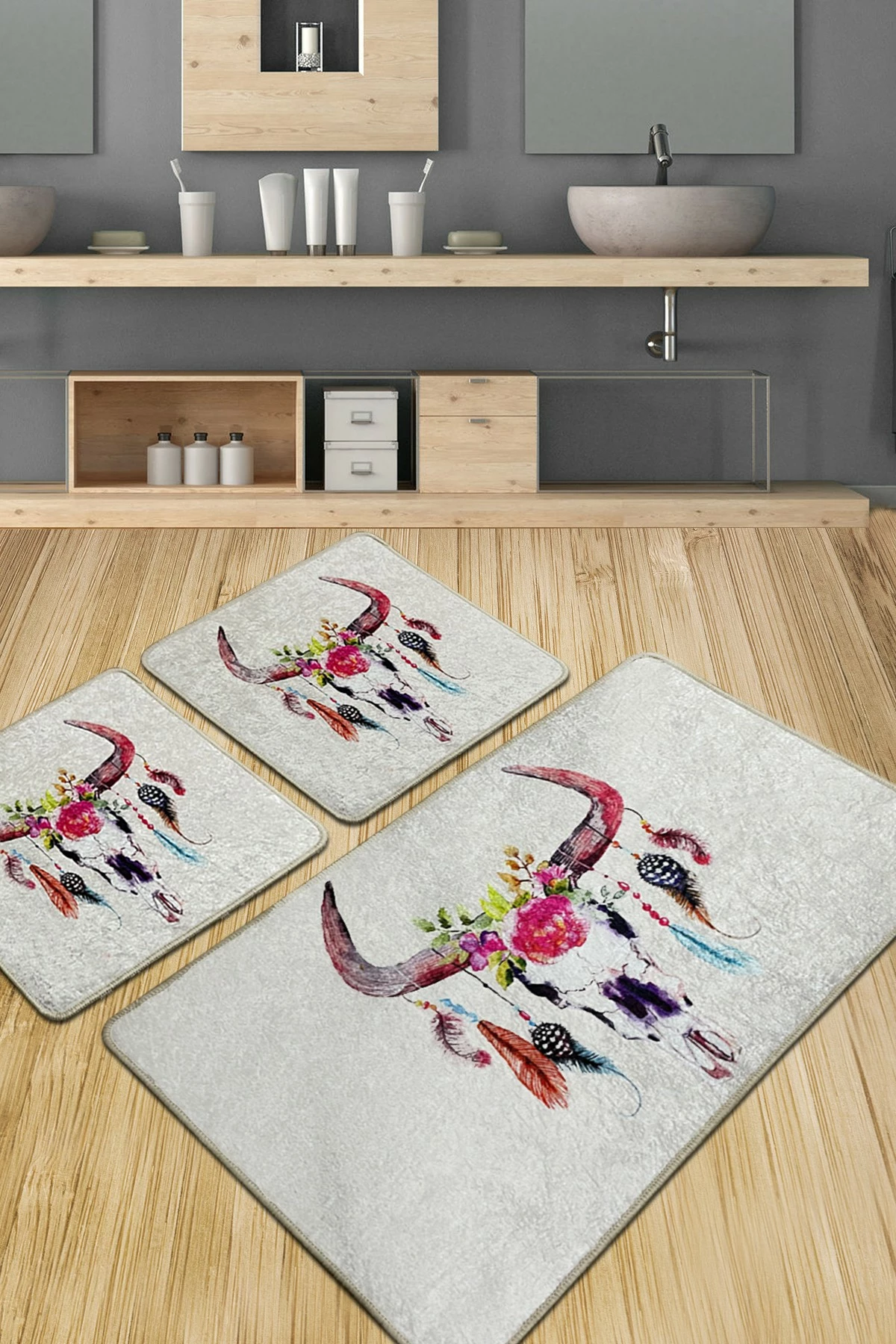 Set tapetash për banjo (3 copë), Mijölnir, Cervo Djt, shumëngjyrëshe
