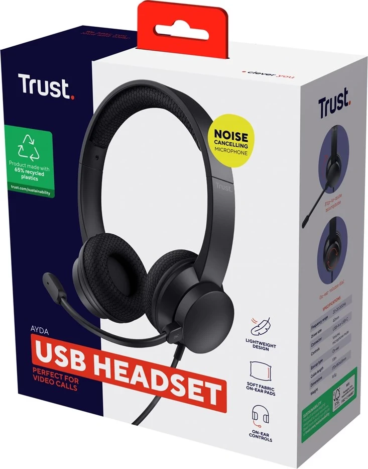 Kufje Trust Ayda, USB Type-A, E zezë 7