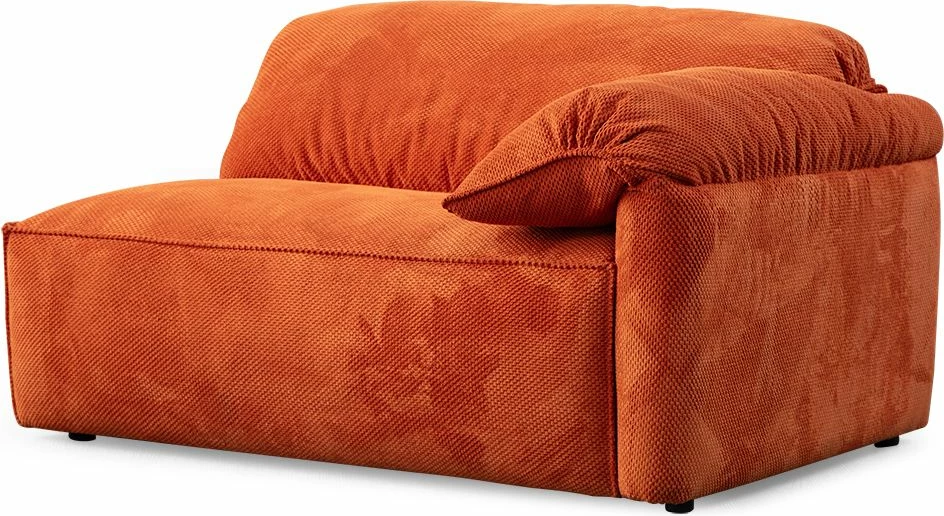 Kënd-sofë Atelier del Sofa, Flamingo Corner 3 (L1+O1+C+1,5R), krem dhe portokalli