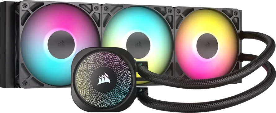 Ftohës CPU me lëng CORSAIR Nautilus 360 ARGB, radiator 360mm, 3x120mm PWM, i zi