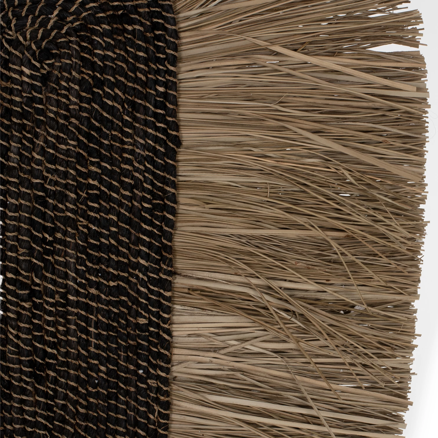 Dekor muri oval prej bari dhe fibrash abaka, ngjyrë natyrale, 60x5x90H cm, FH7795