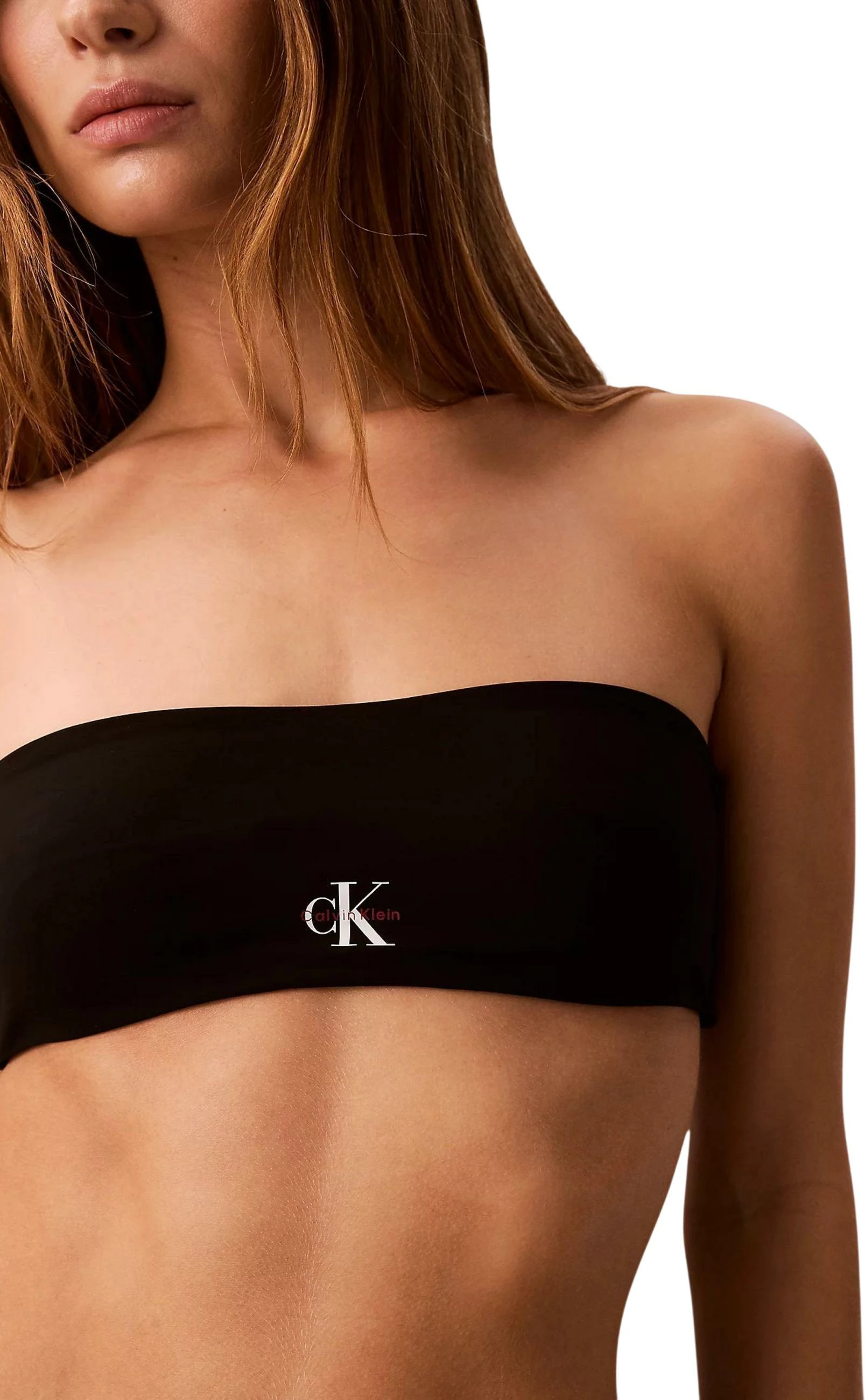Sutjenë bikine bandeau për femra Calvin Klein Jeans LV00Q61101, e zezë